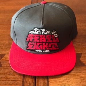 Rebel Eight Skull Pile SnapBack Hat